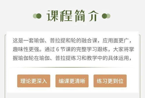 轮瑜伽6大主题课程体系 团课与私教精品模板助力身心平衡
